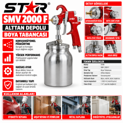 Star SMV 2000 F Alttan Depolu Boya Tabancası