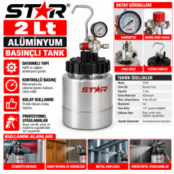 Star 2 Lt Alüminyum Basınçlı Tank