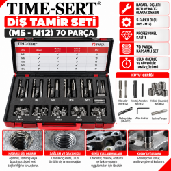 TIME-SERT DİŞ TAMİR SETİ(M5-M12) 70PARÇA