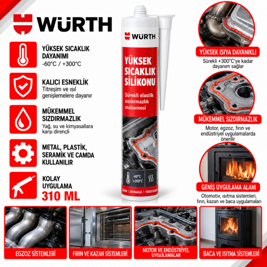 YÜKSEK SICAKLIK SİLİKONU 310 ML